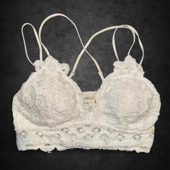 The Nines Other - White Floral Lace Bralette Top – Women’s Small – Boutique